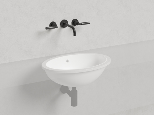 Раковина из искусственного камня S-Stone Salini MAREA 1101209M 60х40 встраиваемая цвет белый без отверстий под смеситель - фото 4